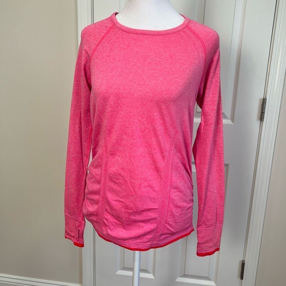 Athleta Womens Fastest Track Ruched Long Sleeve Athletic Top W/ Thumbholes